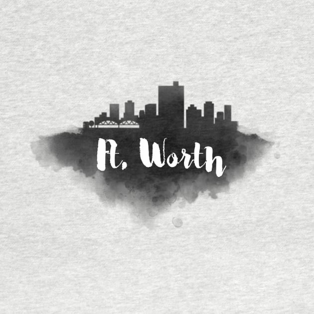 Ft. Worth watercolor by kursatunsal